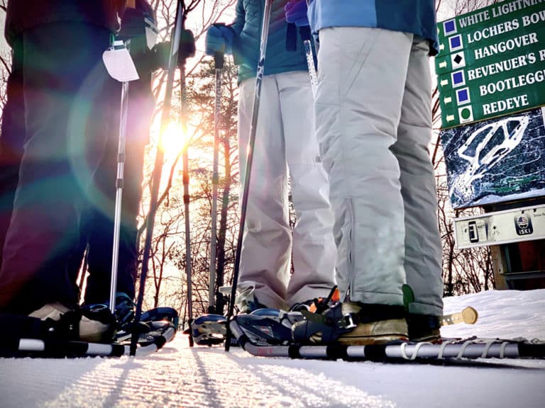 snowshoeing